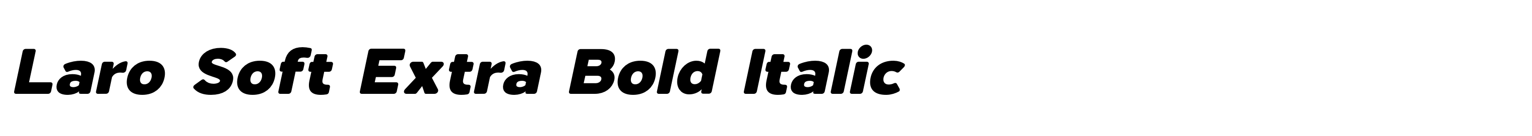 Laro Soft Extra Bold Italic